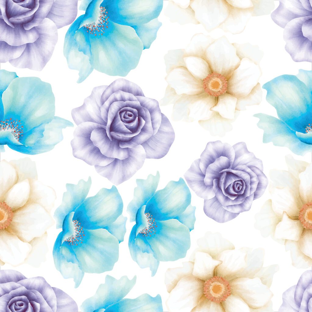 Beautiful watercolor floral seamless pattern Free Vector