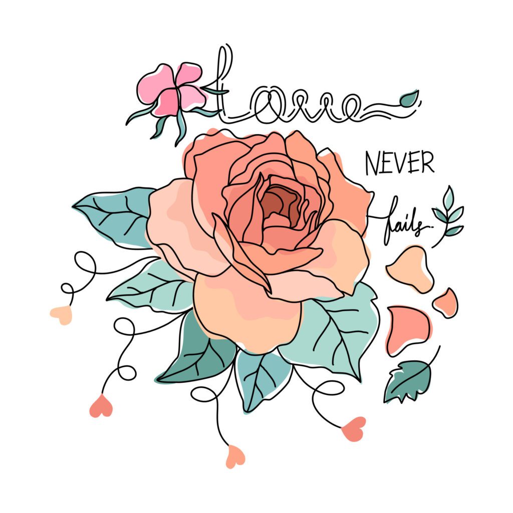 Rose design and doodle style inspirational quotes for t-shirts, bags, pillows, decorative cards, postcards, web design, mugs patterns etc. Free Vector and Free SVG