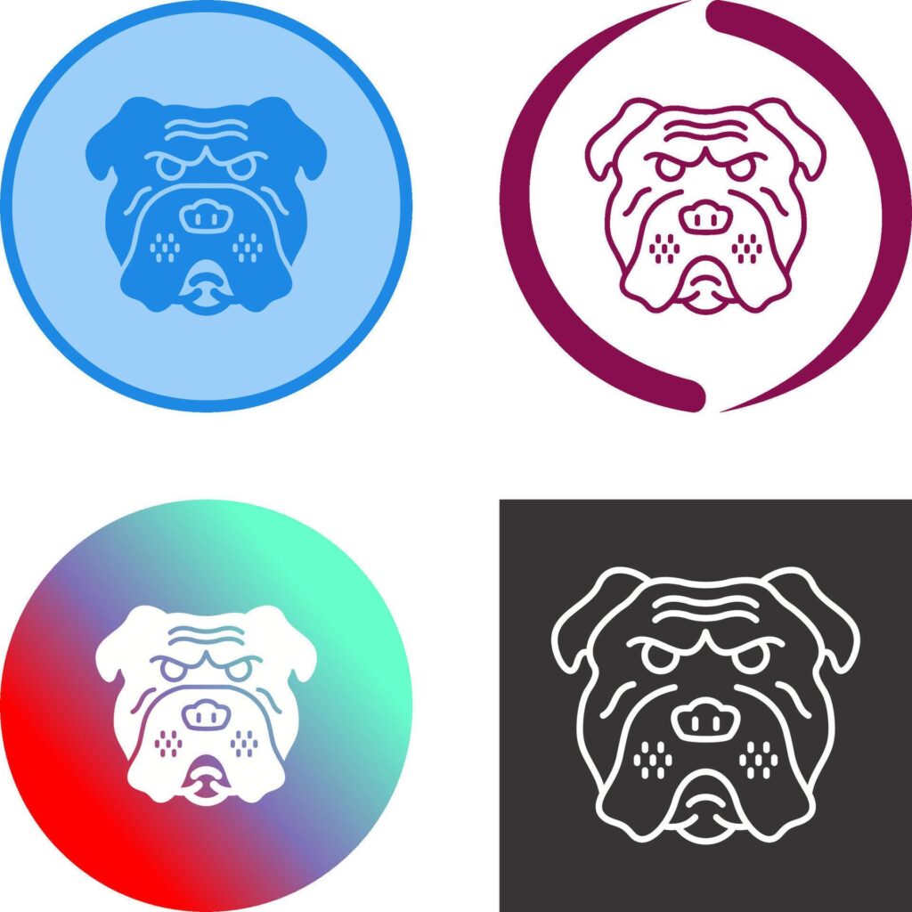 Bulldog Icon Design Stock Free