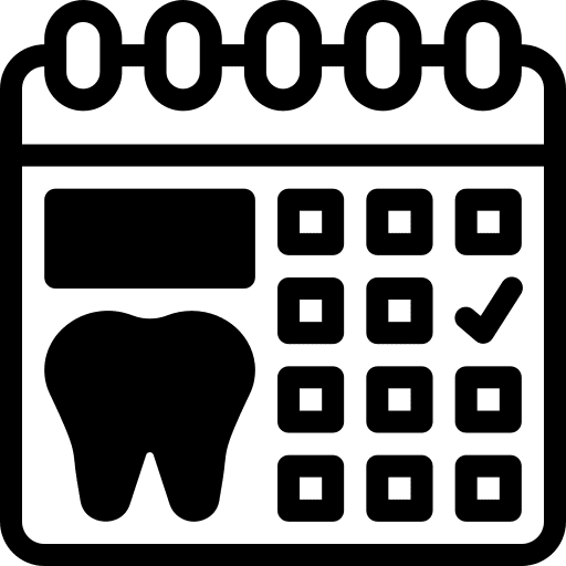 Dental, schedule, calendar icon