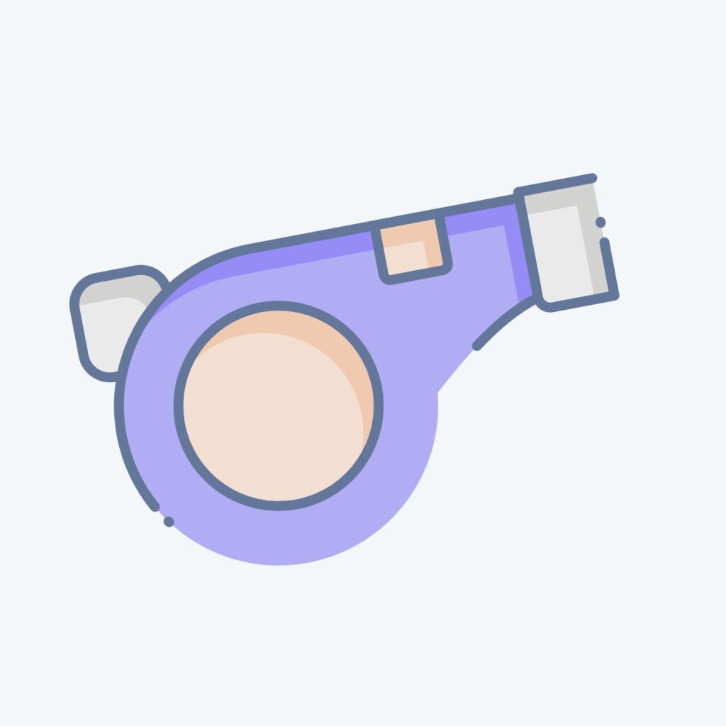 Icon Whistle. related to Security symbol. doodle style. simple design illustration Stock Free