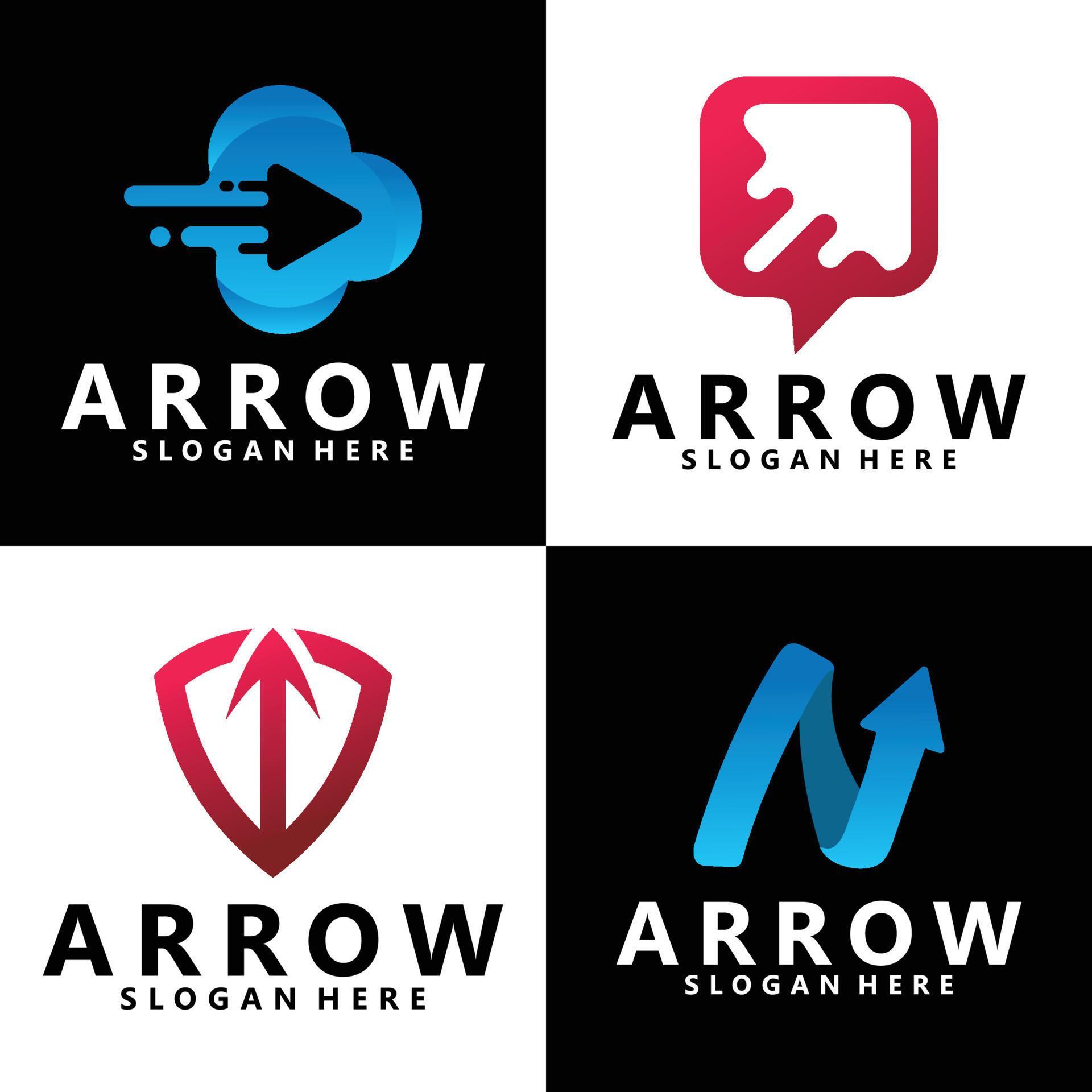 set of arrow logo vector design Stock Free and Free SVG