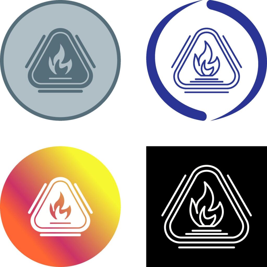 Caution Fire Icon Design Stock Free