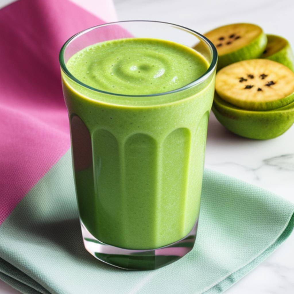 Green plantain smoothie with by @ai_generated