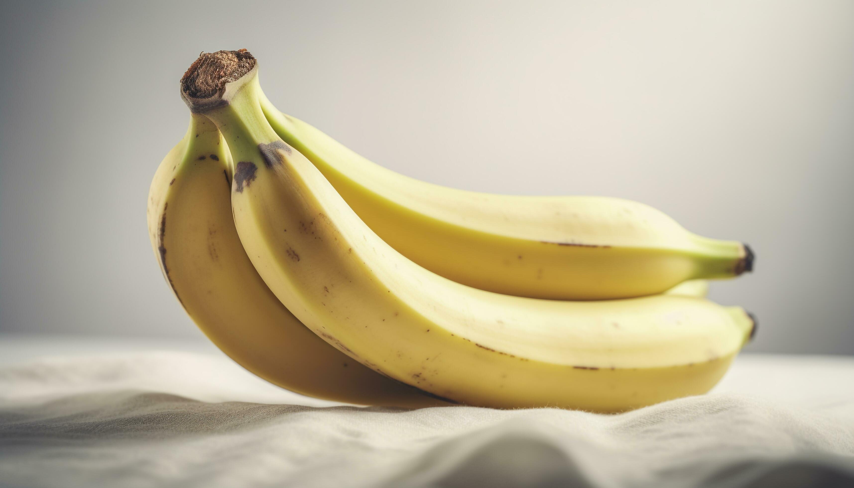 Fresh ripe banana, a healthy snack for a clean lifestyle generated by AI Stock Free