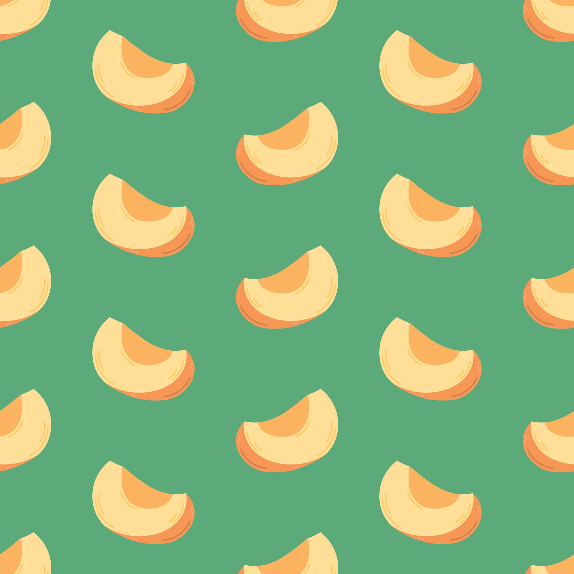 Orange Seamless Pattern, Orange slice Free Vector