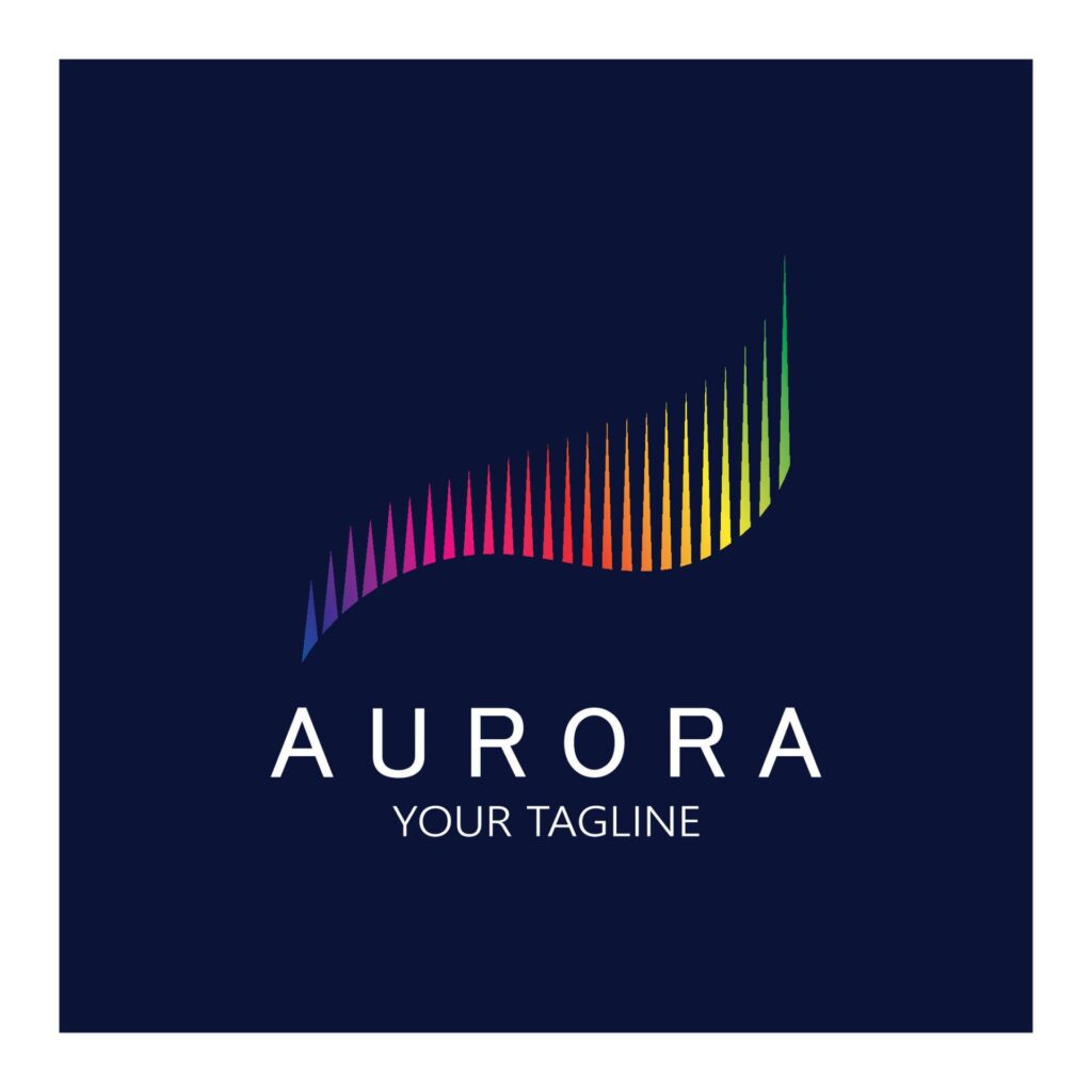 aurora logo design icon illustration vector template Stock Free and Free SVG