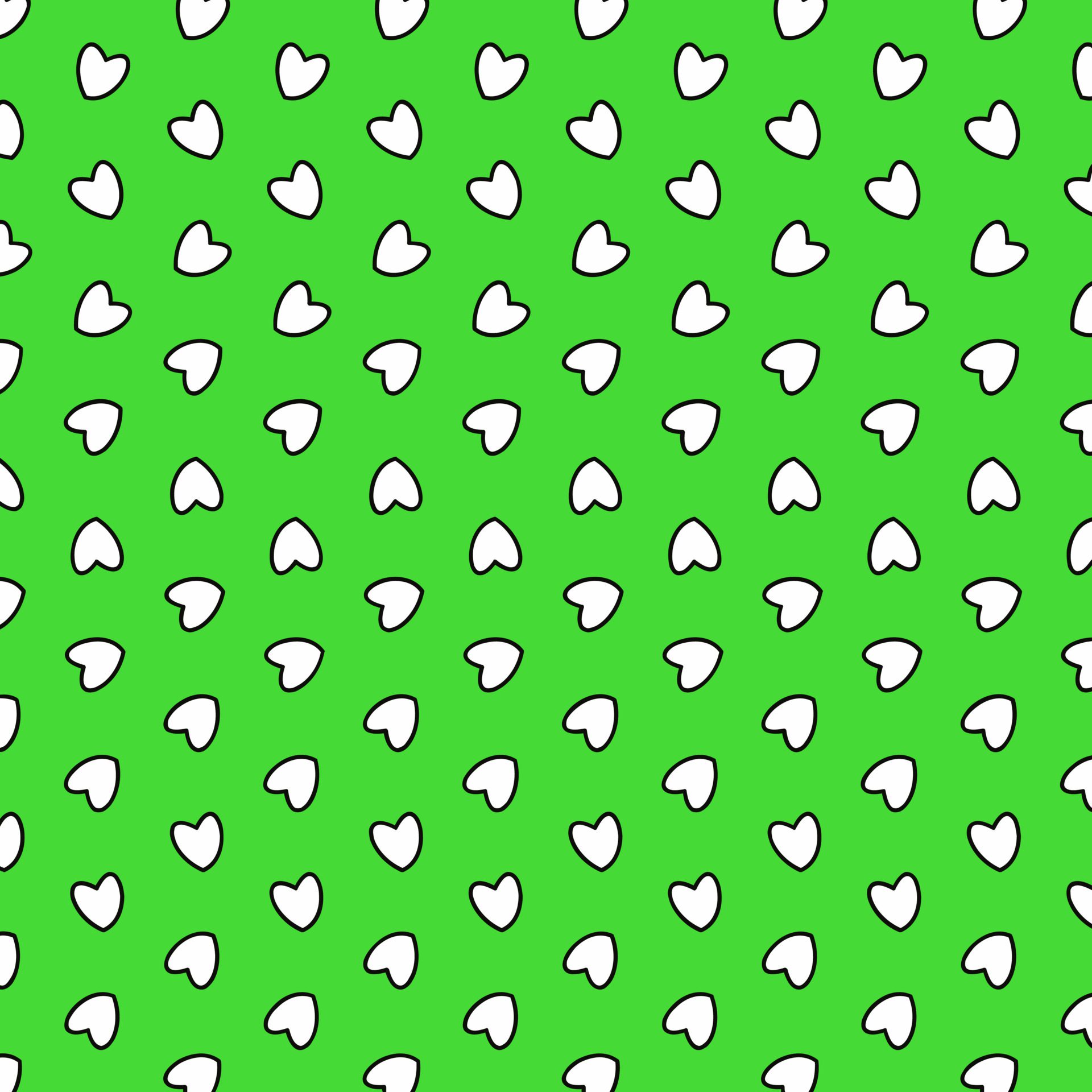 Seamless vector pattern with love on a green background Free Vector