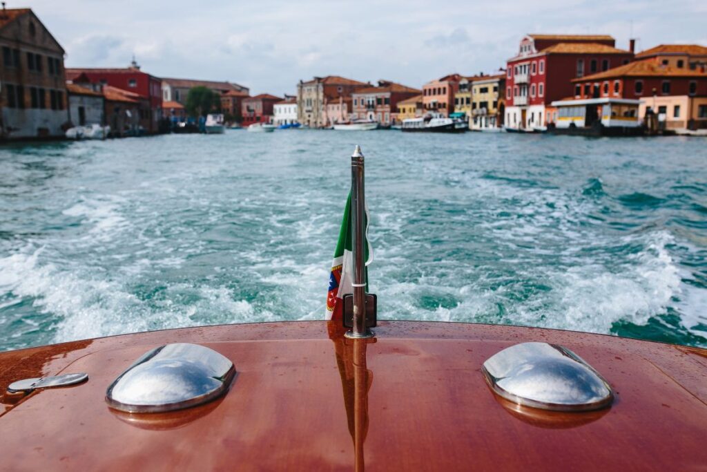 From the boat on my way to the Islands of Murano Stock Free