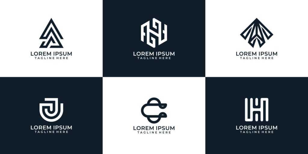 Set of abstract logo vector design inspiration Stock Free