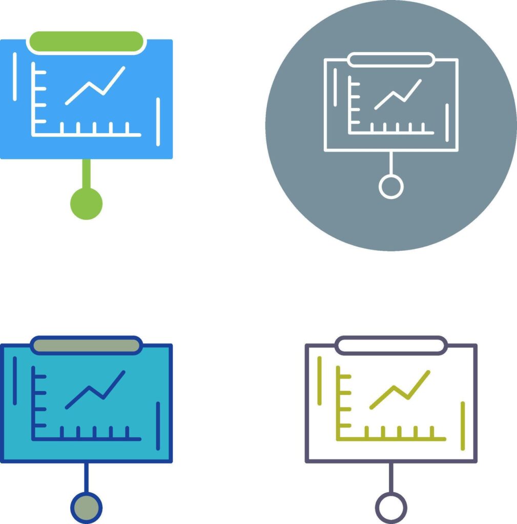 Line Graph Icon Design Stock Free