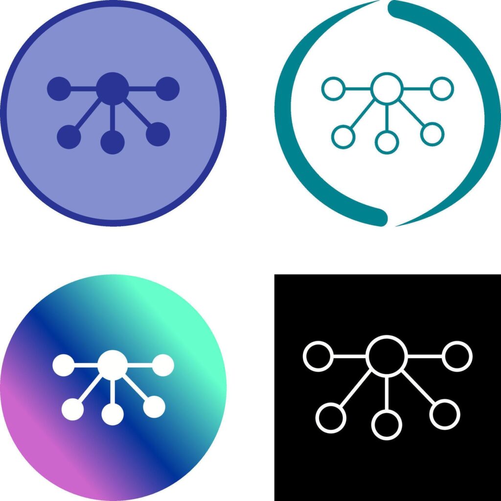 Nodes Icon Design Stock Free