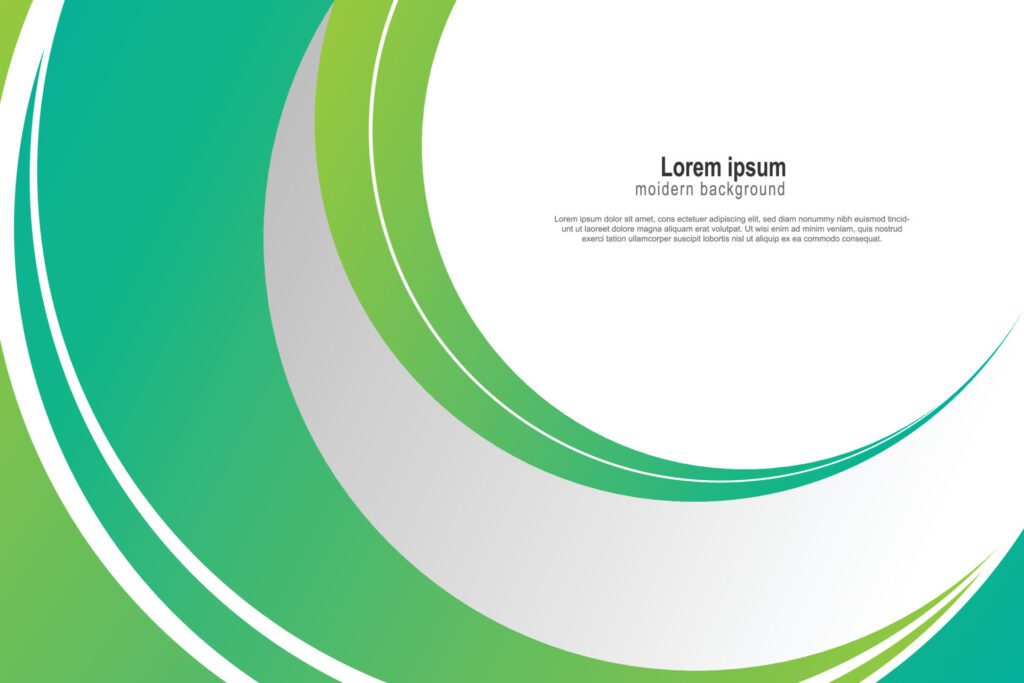 Modern gradient green curve banner background. Free Vector and Free SVG