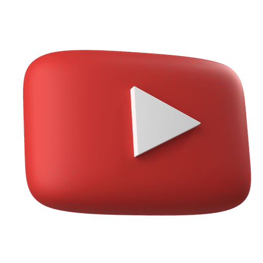 App, logo, youtube 3D illustration