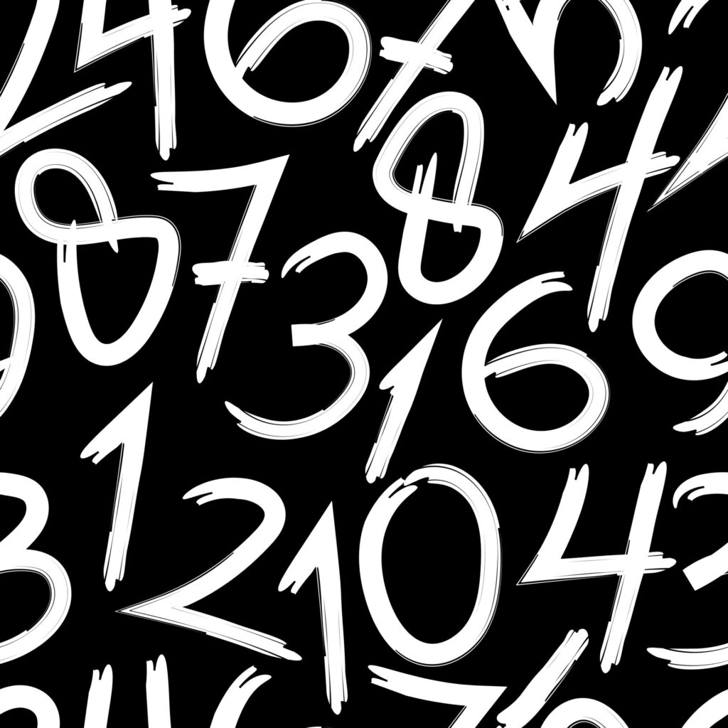 Numerical texture background seamless pattern vector illustration graphic Free Vector