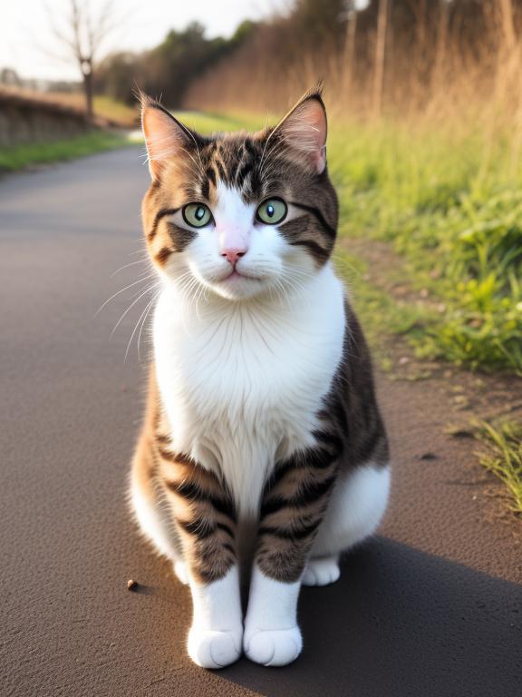 Cute cat peeing by by @ai_generated