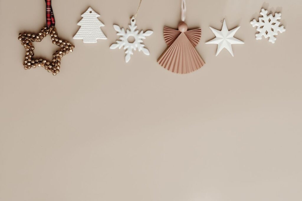 Christmas backgrounds – beige and neutral aesthetics Stock Free