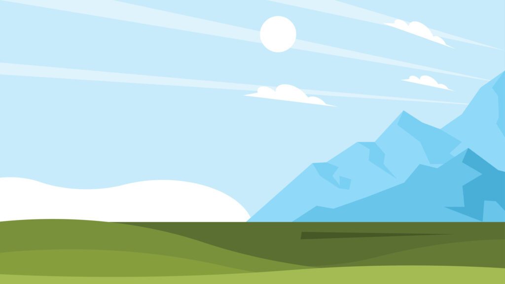 landscape scene with mountains in background Free Vector