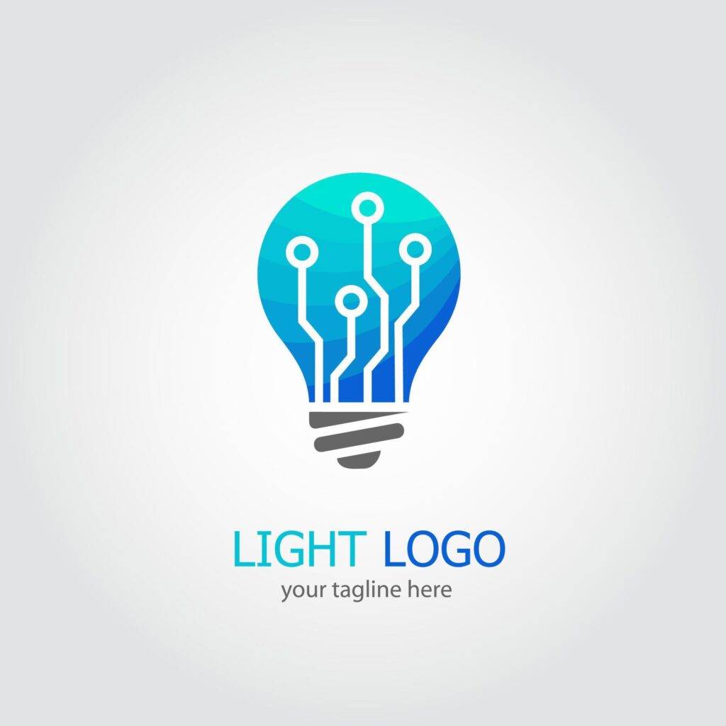 Light logo design vector. Suitable for your business logo Stock Free and Free SVG