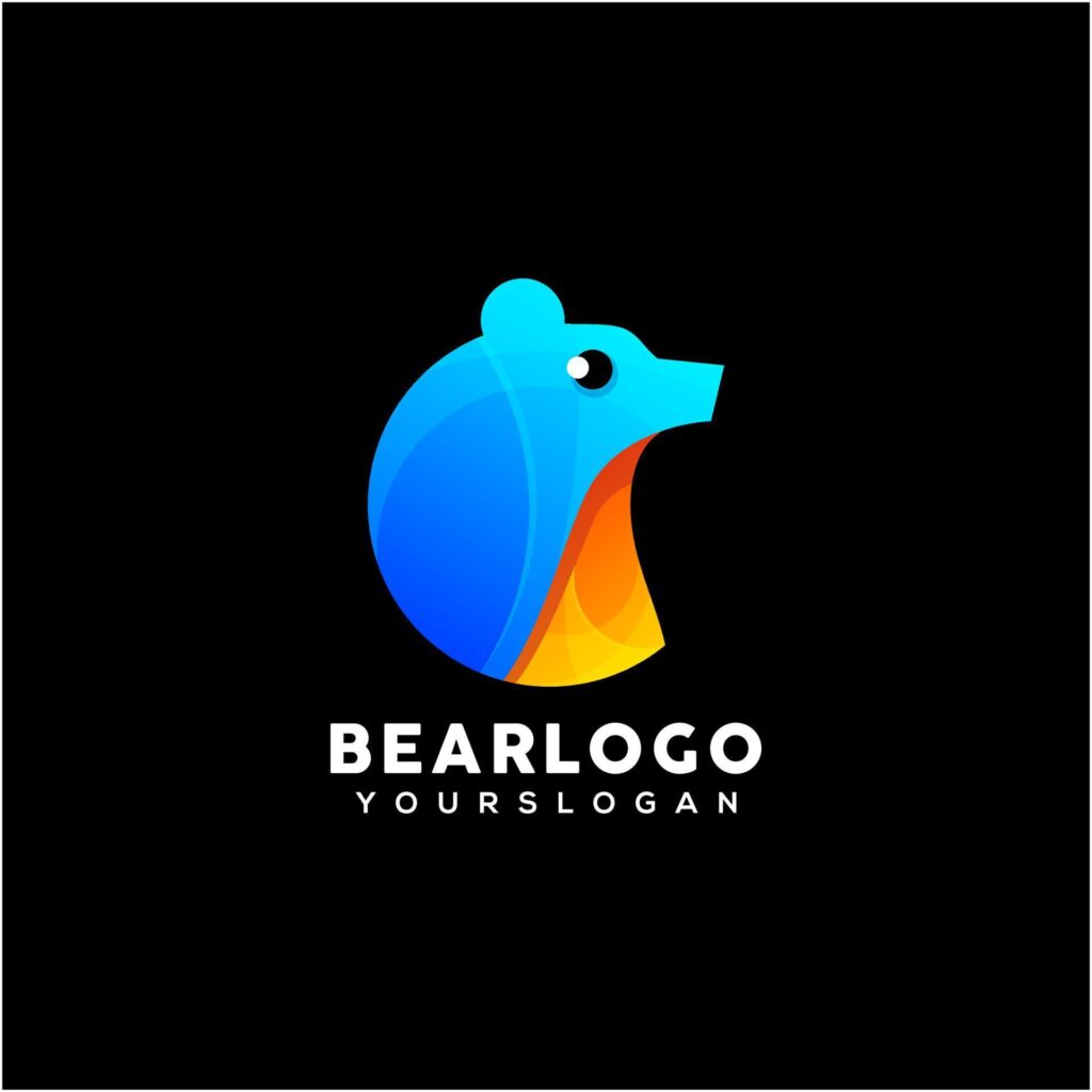 creative bear colorful logo design vector Stock Free and Free SVG