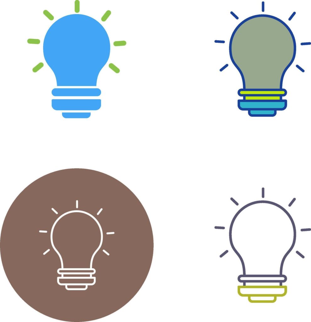 Light Bulb Icon Design Stock Free