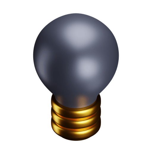 Bulb, iso, premium 3D illustration