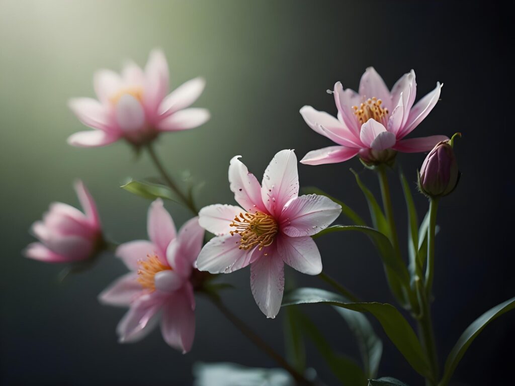 Lily flowers with beautiful blur background Stock Free