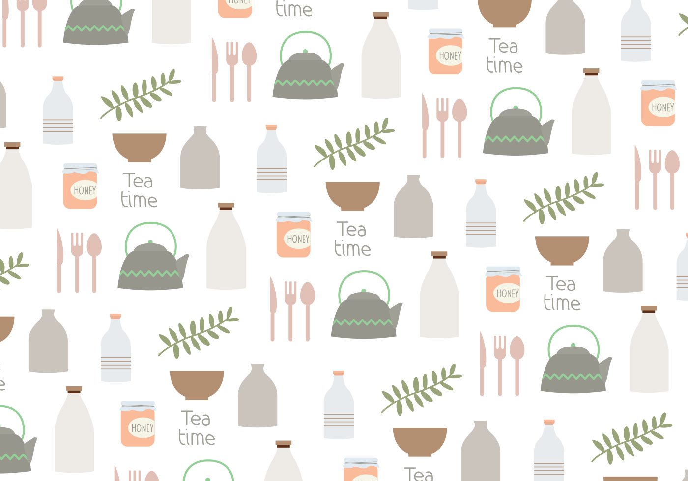 Vector Household Objects Pattern Background Free Vector and Free SVG