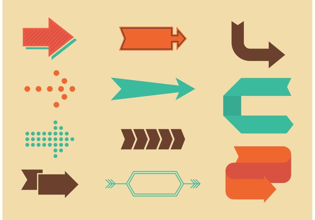 Retro Arrow Vectors Stock Free and Free SVG