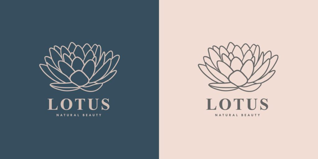 simple elegance botanical floral logo design Stock Free