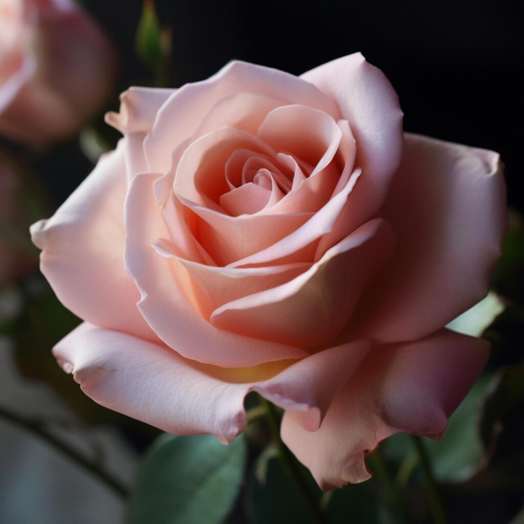 Pink tender rose flower Stock Free