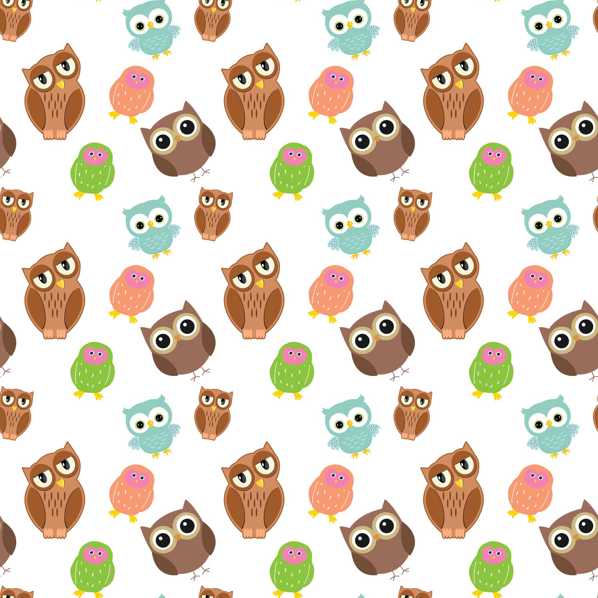 Owls Attempt To Fly Seamless Pattern Design Free Vector