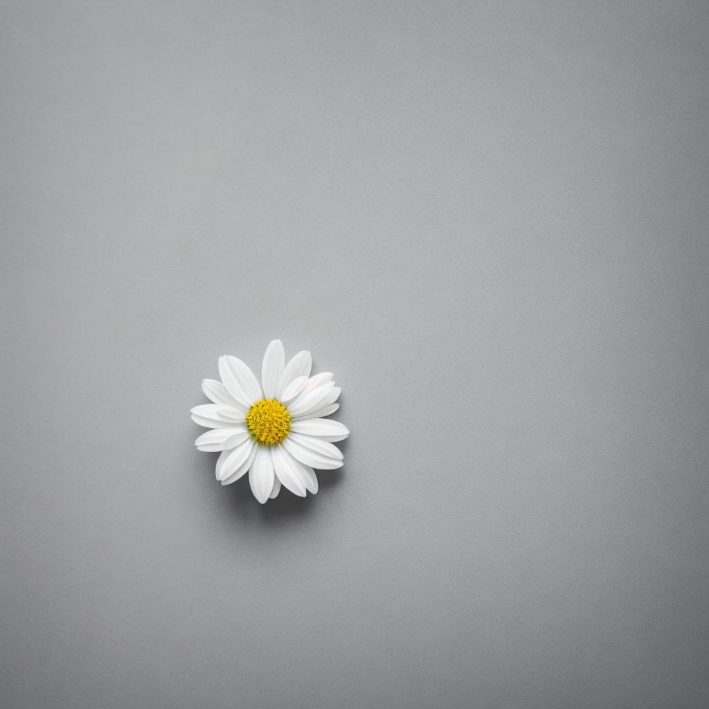 Simple white flower on by @ai_generated