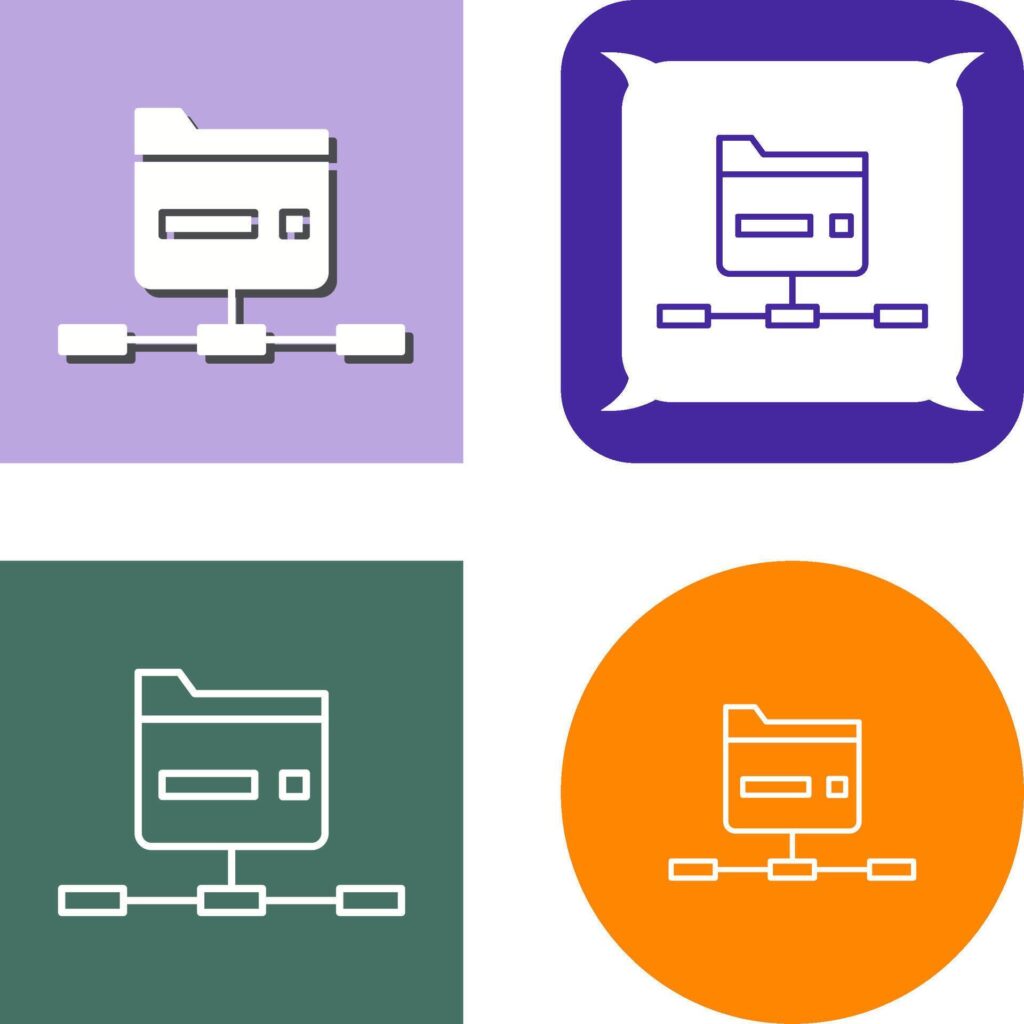 Network Folder Icon Design Stock Free