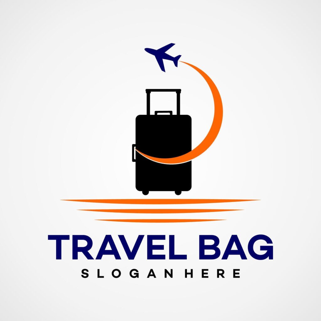 Travel bag logo icon Stock Free