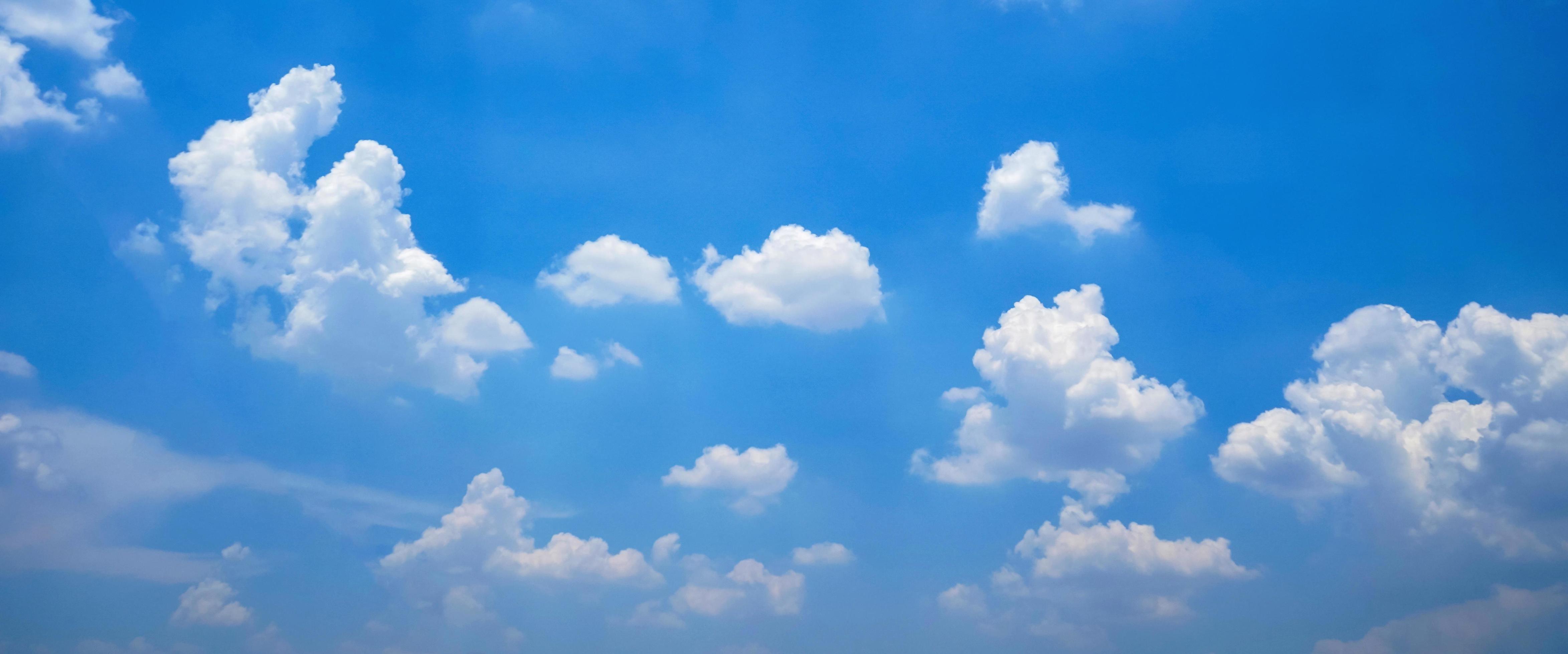 blue sky with white cloud nature background Stock Free