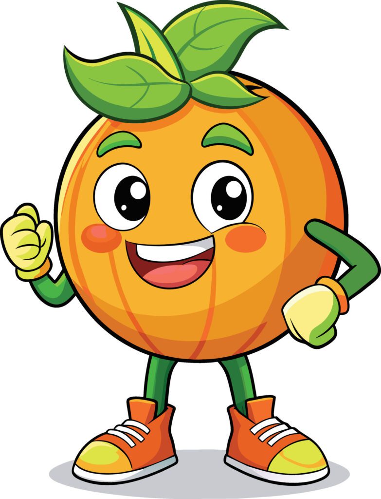 fruit character cartoon on a white background illustration. Free Vector