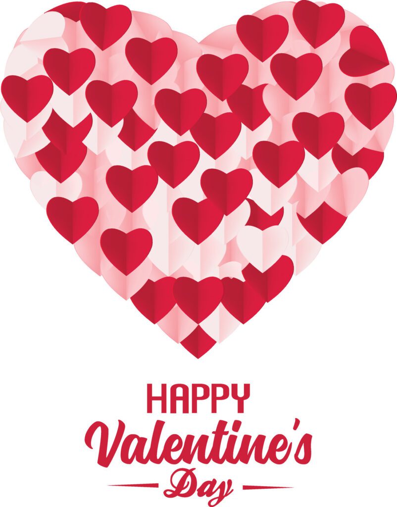 happy valentines heart. Decorative heart background with lot of valentines hearts. Free Vector