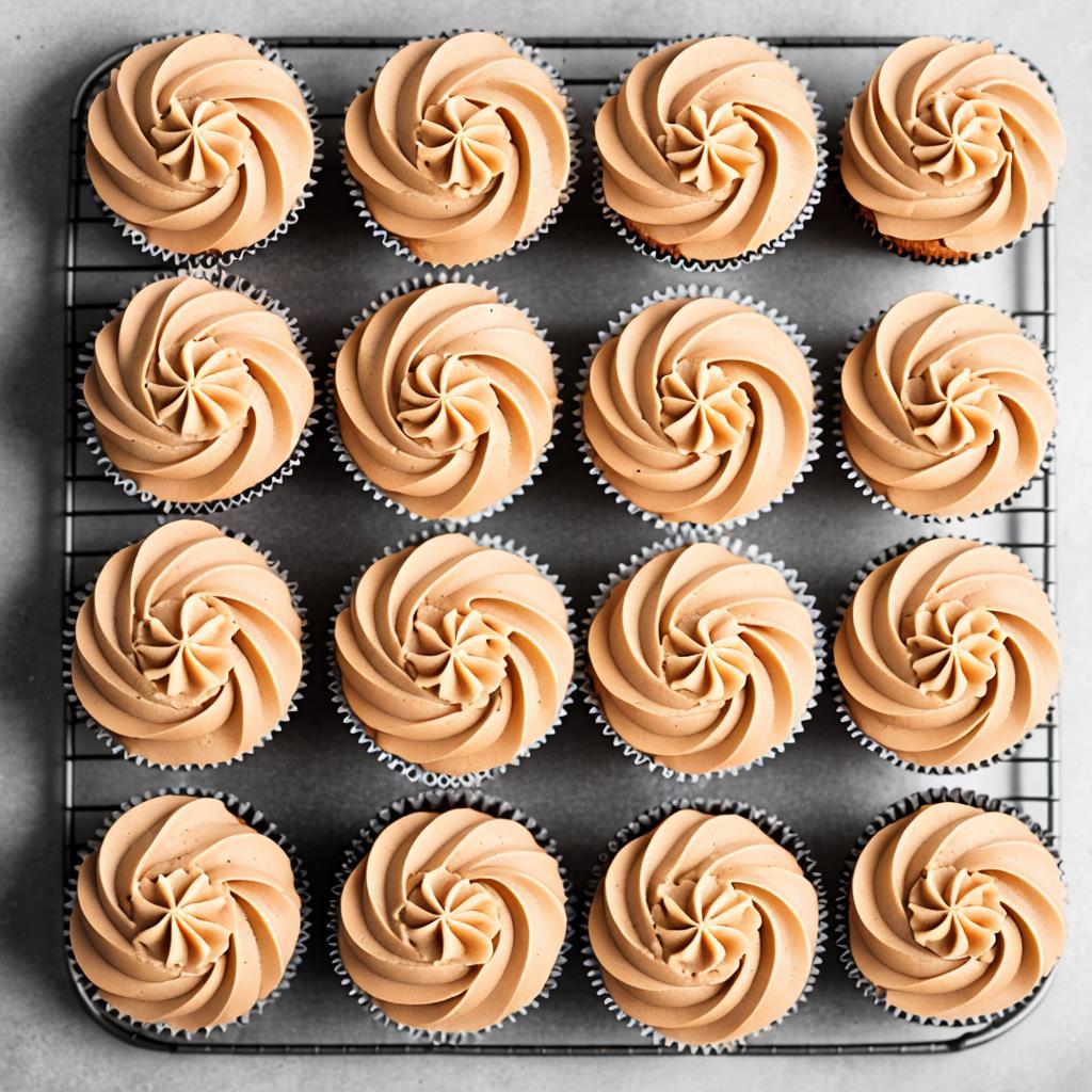 Cupcakes with peanut butter by @ai_generated