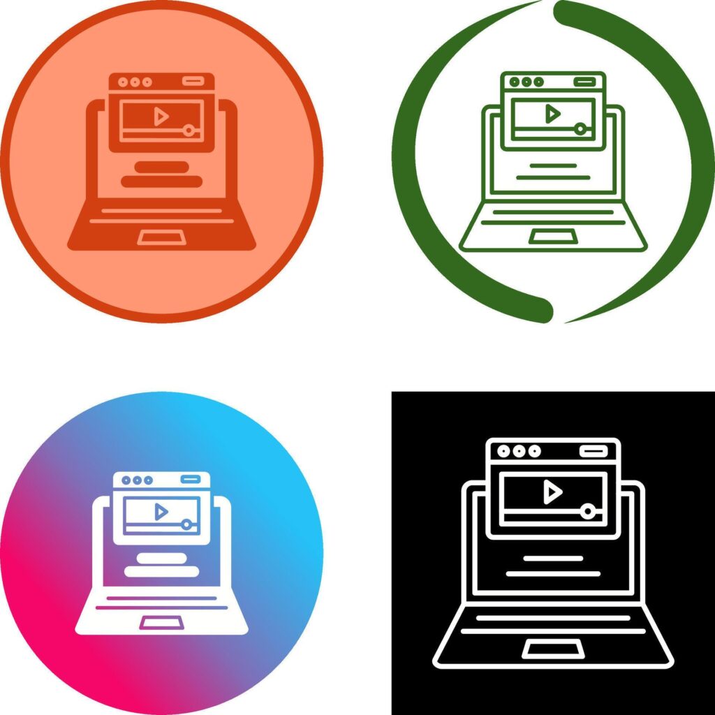 Webinar Icon Design Stock Free