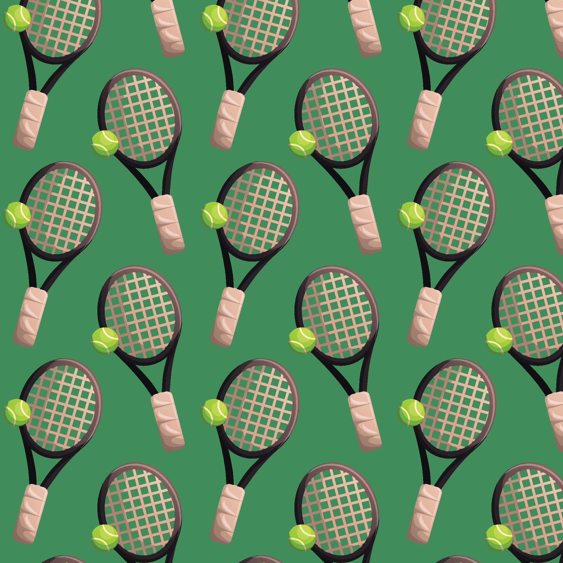 illustration of a tennis racket pattern Free Vector