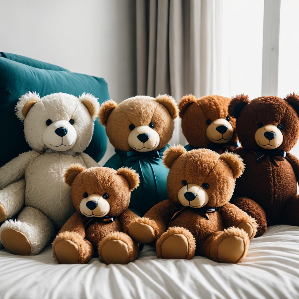 Teddybears lying on the by @ai_generated