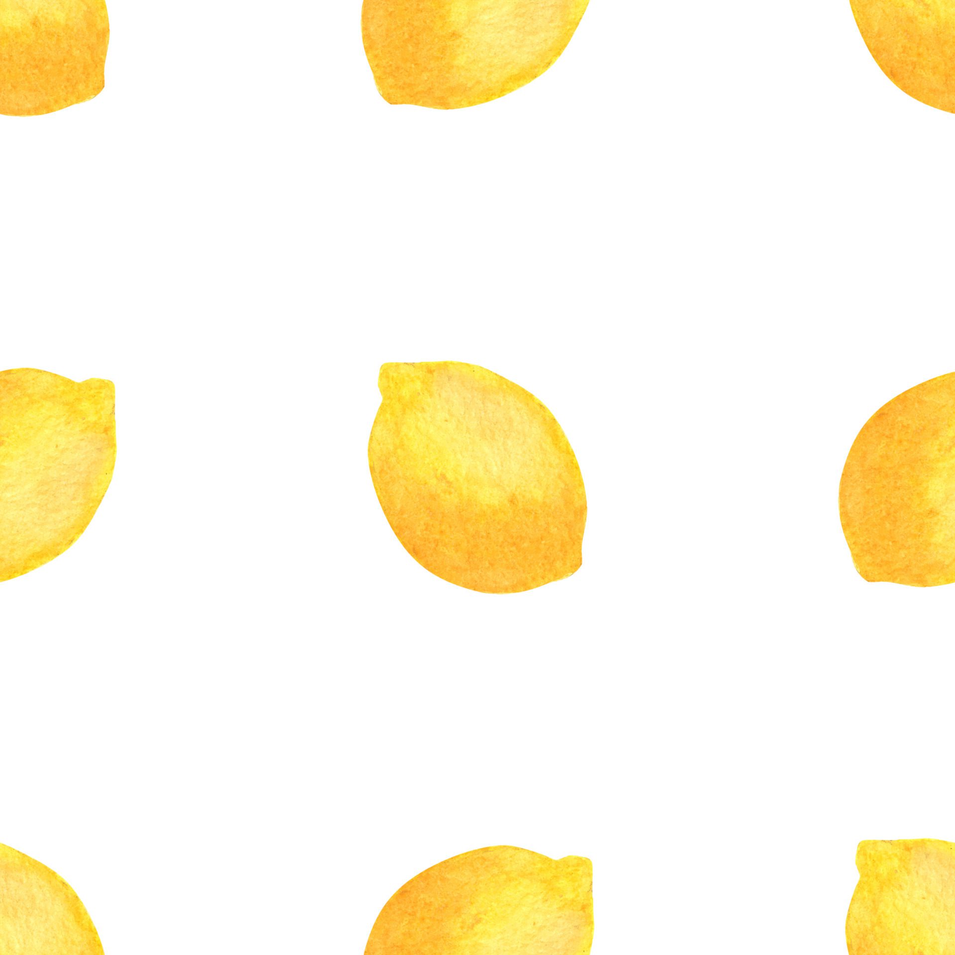 Watercolor lemons white background. Seamless pattern. Free Vector