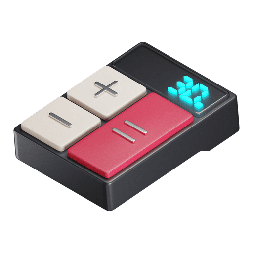 Calculator, math, accounting 3D illustration