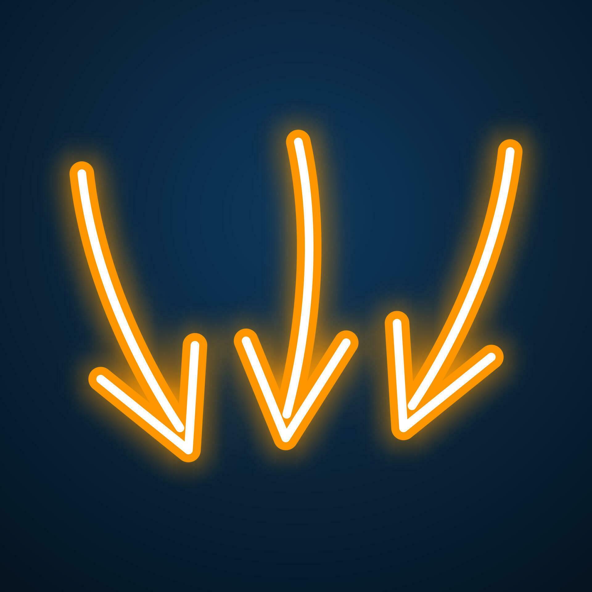 
									arrow sign neon effect vector Stock Free