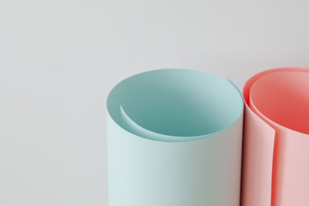 Colored paper rolls Stock Free