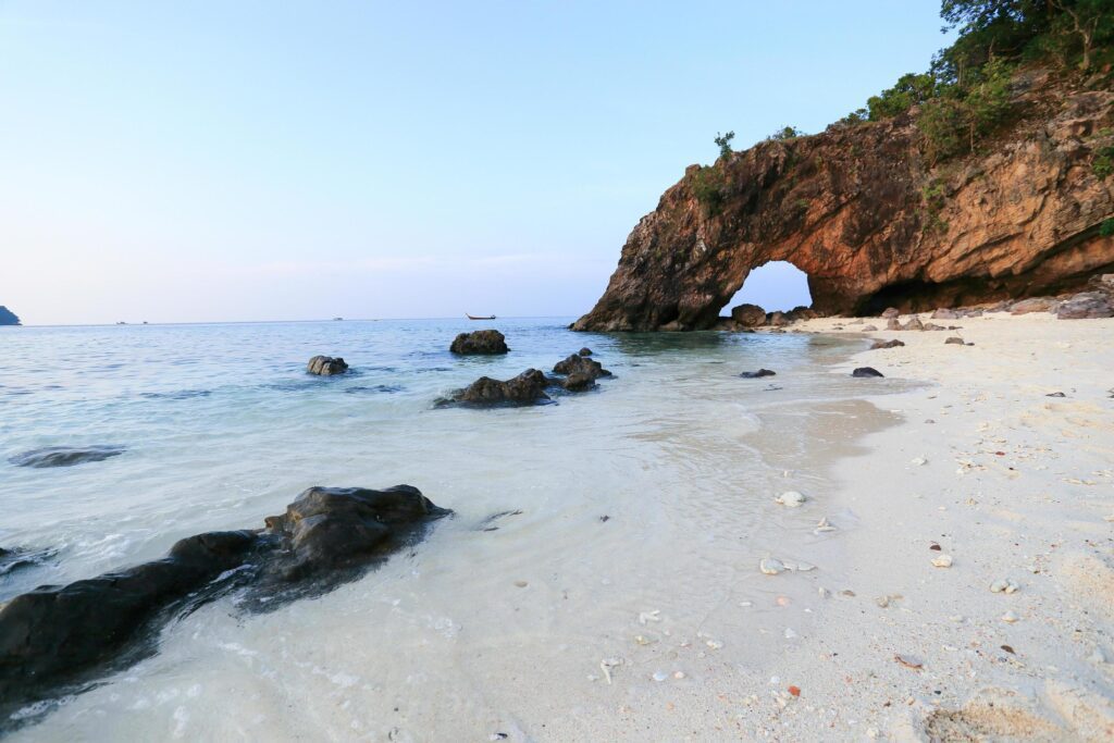 Nature stone arch at Ko Khai island Stock Free