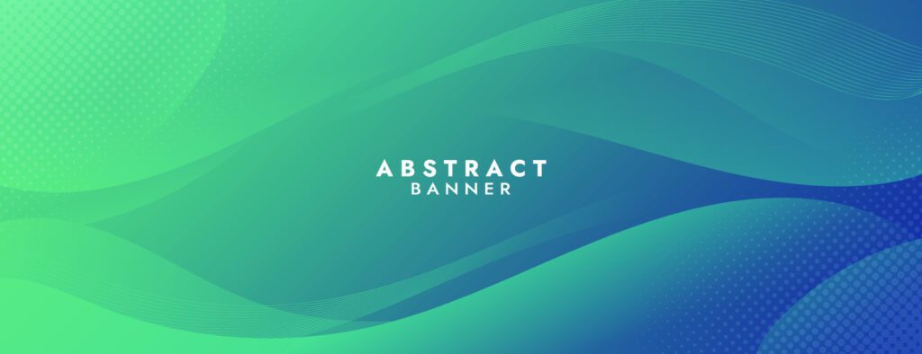 Abstract Green Blue Fluid Wave Banner Template Free Vector