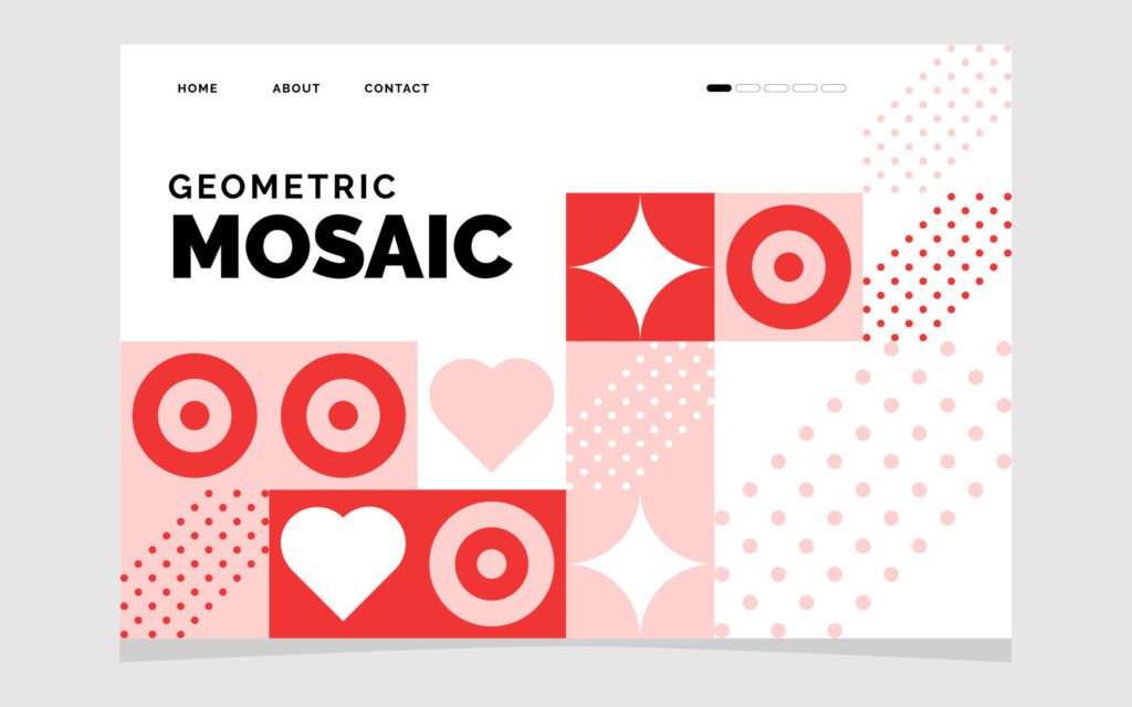 Geometric Mosaic background. Vector illustration Free Vector