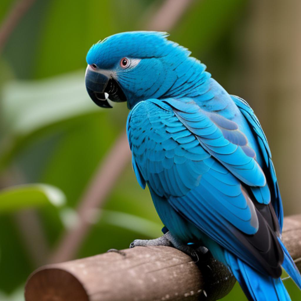 A little blue parrot by @ai_generated